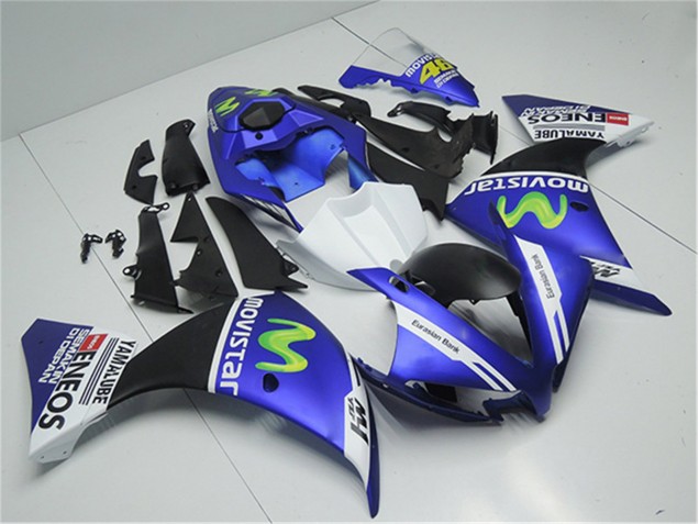 Bleu Blanc Noir Carénage Moto R1 12-14