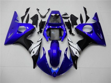 Bleu Blanc Noir Carénage Moto R6 03-05