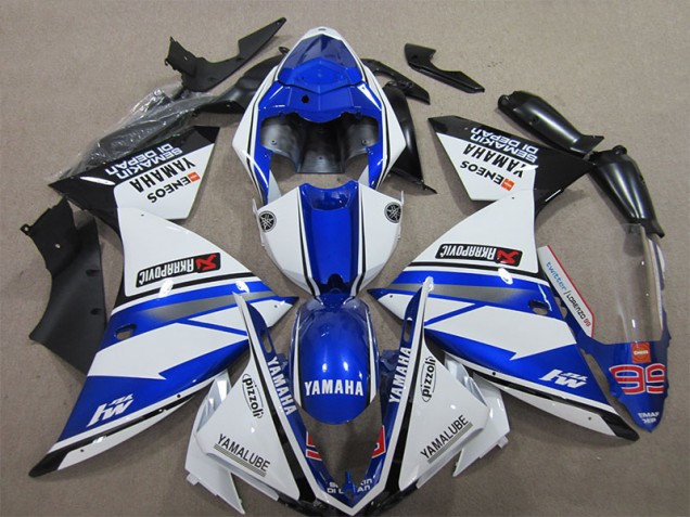 Bleu Blanc Pizzoli Carénage Moto R1 12-14 Bleu Blanc Pizzoli Carénage Moto R1 12-14