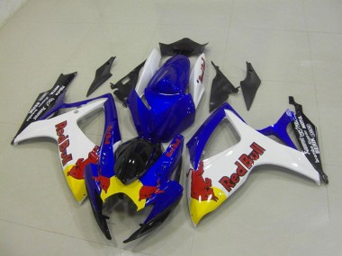 Bleu Blanc Red Bull Carénage Moto GSXR 750 K6 06-07