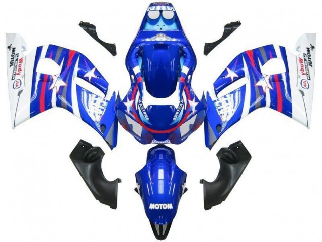 Bleu Blanc Star Fiat Carénage Moto R6 98-02 Bleu Blanc Star Fiat Carénage Moto R6 98-02