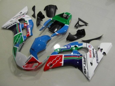 Bleu Blanc Vert Rouge Wudy Motul Dunlop Carénage Moto R6 98-02