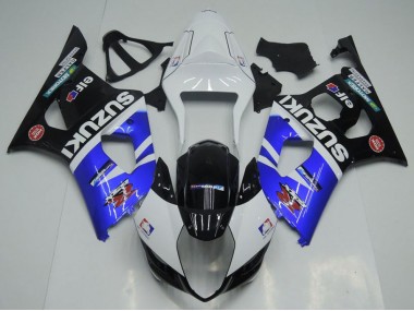Bleu Blanc et Noir Carénage Moto GSXR 1000 K3 03-04