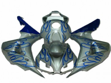 Bleu Flamme Argent Carénage Moto CBR 1000 RR 06-07
