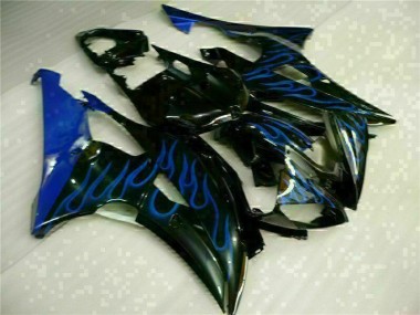 Bleu Flamme Noir Carénage Moto R6 08-16