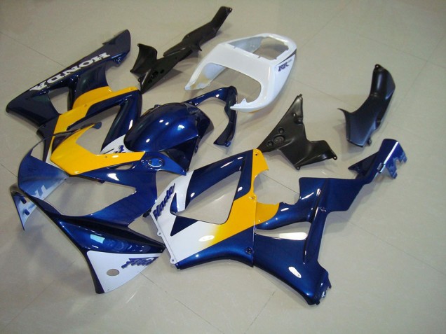Bleu Foncé Jaune Blanc Carénage Moto CBR 900 RR 929 00-01