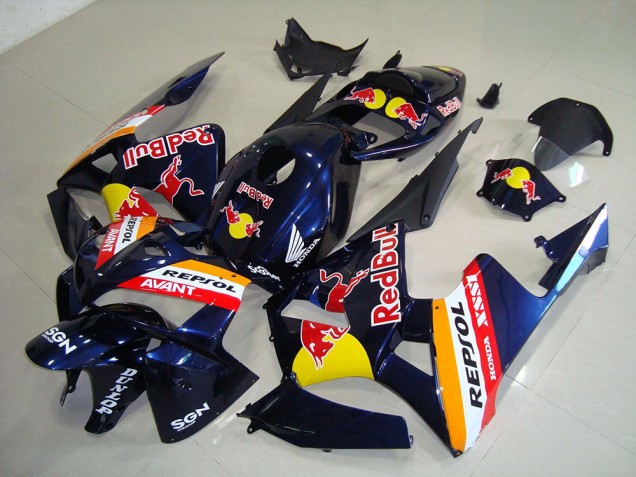 Bleu Foncé Red Bull Repsol Carénage Moto CBR 600 RR 05-06 Bleu Foncé Red Bull Repsol Carénage Moto CBR 600 RR 05-06