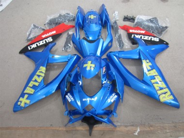 Bleu Jaune Rizla Blanc Motul Carénage Moto GSXR 600 K8 08-10