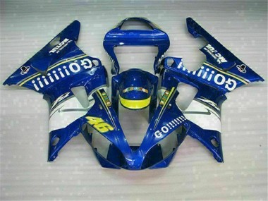Bleu Kit Carénages Motos Complet R1 00-01