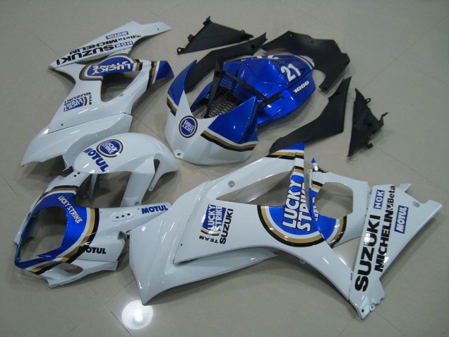 Bleu Lucky Strike Carénage Moto GSXR 1000 K7 07-08