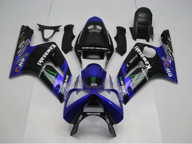 Bleu Monster Carénage Moto ZX6R 03-04