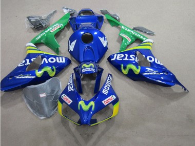 Bleu Movistar Castrol Carénage Moto GSXR 600 K6 06-07
