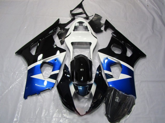 Bleu Noir Blanc Carénage Moto GSXR 1000 K3 03-04 Bleu Noir Blanc Carénage Moto GSXR 1000 K3 03-04