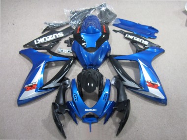 Bleu Noir Blanc Carénage Moto GSXR 600 K6 06-07