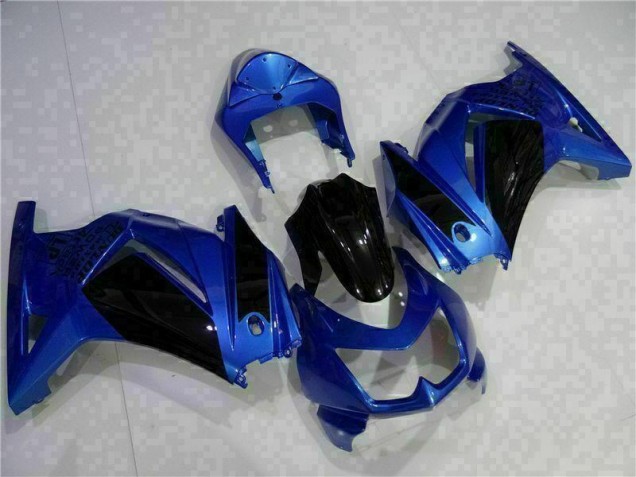 Bleu Noir Carénage Moto EX250 08-12 Bleu Noir Carénage Moto EX250 08-12
