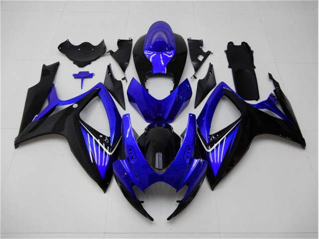 Bleu Noir Carénage Moto GSXR 600 / 750 K6 06-07 Bleu Noir Carénage Moto GSXR 600 / 750 K6 06-07