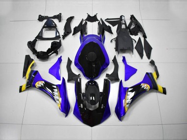 Bleu Noir Carénage Moto R1 15-19