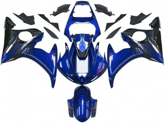Bleu Noir Carénage Moto R6 03-05