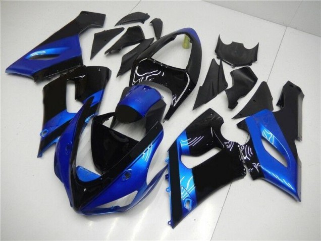 Bleu Noir Carénage Moto ZX6R 05-06