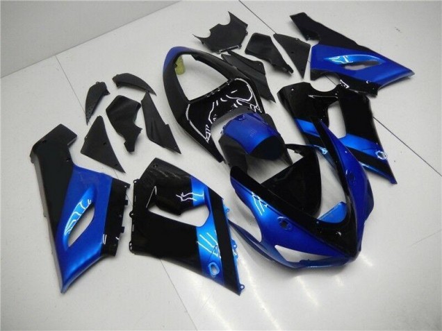 Bleu Noir Carénage Moto ZX6R 05-06