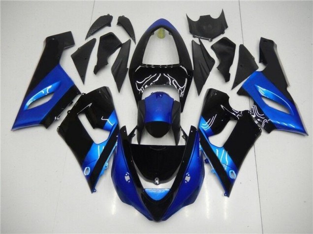 Bleu Noir Carénage Moto ZX6R 05-06