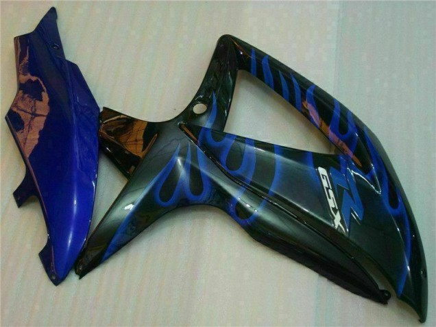 Bleu Noir Carénages Moto GSXR 600 / 750 K8 08-10