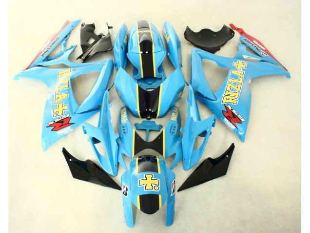 Bleu Noir Carrosserie Moto GSXR 600 / 750 K6 06-07