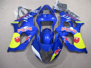 Bleu Red Bull Carénage Moto GSXR 1000 K3 03-04