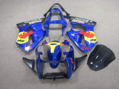 Bleu Red Bull Ninja Carénage Moto ZX6R 00-02