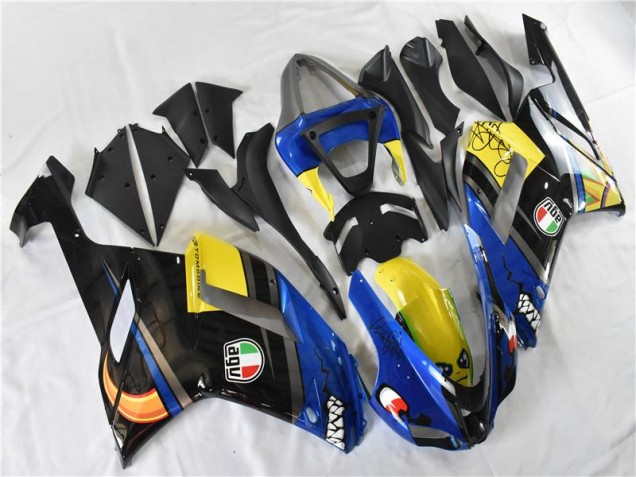 Bleu Requin Carénage Moto ZX6R 07-08