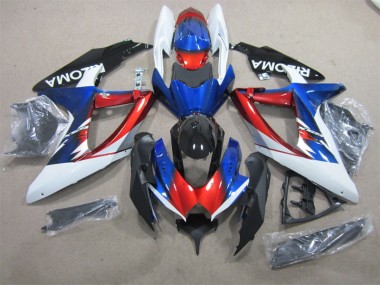 Bleu Rouge Blanc Carénage Moto GSXR 600 K8 08-10