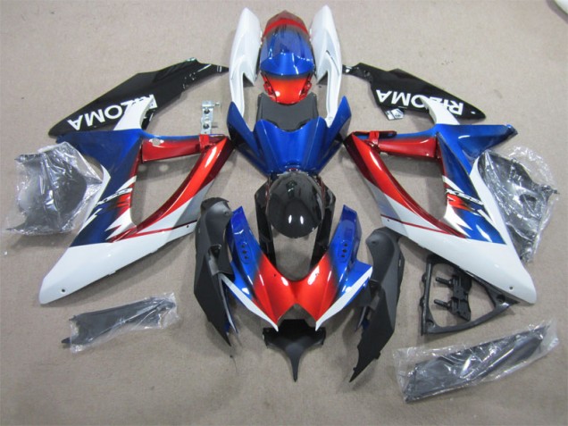 Bleu Rouge Blanc Carénage Moto GSXR 600 K8 08-10