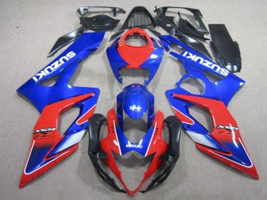 Bleu Rouge Carénage Moto GSXR 1000 K5 05-06