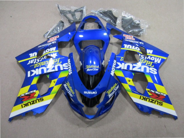 Bleu Telefunica Movistar Carénage Moto GSXR 600 K1 K2 K3 01-03