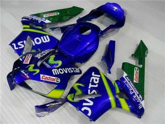 Bleu Vert Movistar Castrol Carénage Moto CBR 600 RR 03-04 Bleu Vert Movistar Castrol Carénage Moto CBR 600 RR 03-04