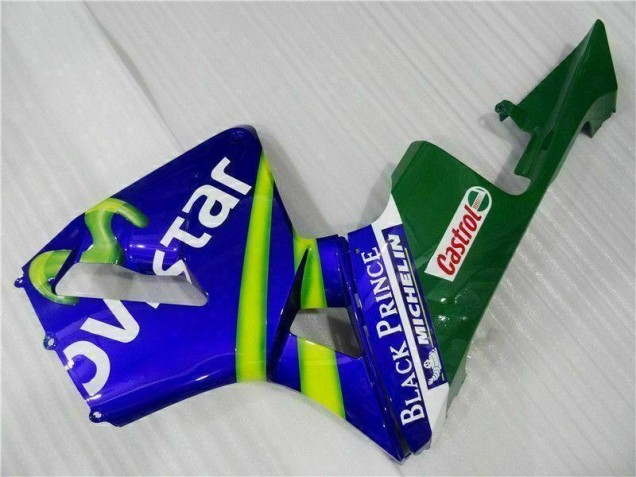 Bleu Vert Movistar Castrol Carénage Moto CBR 600 RR 03-04 Bleu Vert Movistar Castrol Carénage Moto CBR 600 RR 03-04