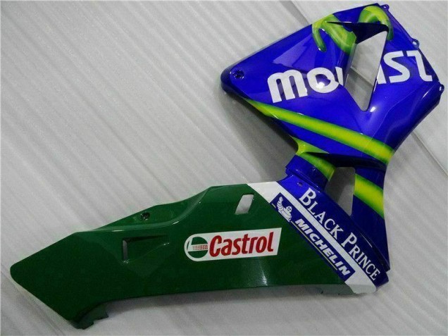 Bleu Vert Movistar Castrol Carénage Moto CBR 600 RR 03-04 Bleu Vert Movistar Castrol Carénage Moto CBR 600 RR 03-04