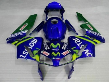 Bleu Vert Movistar Castrol Carénage Moto CBR 600 RR 03-04