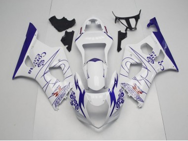 Bleu Whie Corona Carénage Moto GSXR 1000 K3 03-04