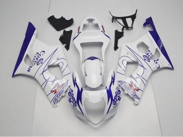 Bleu Whie Corona Carénage Moto GSXR 1000 K3 03-04 Bleu Whie Corona Carénage Moto GSXR 1000 K3 03-04