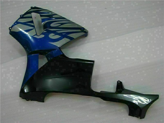 Bleu avec Argent Flamme Carénage Moto CBR 600 RR 03-04