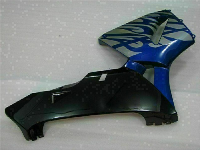 Bleu avec Argent Flamme Carénage Moto CBR 600 RR 03-04