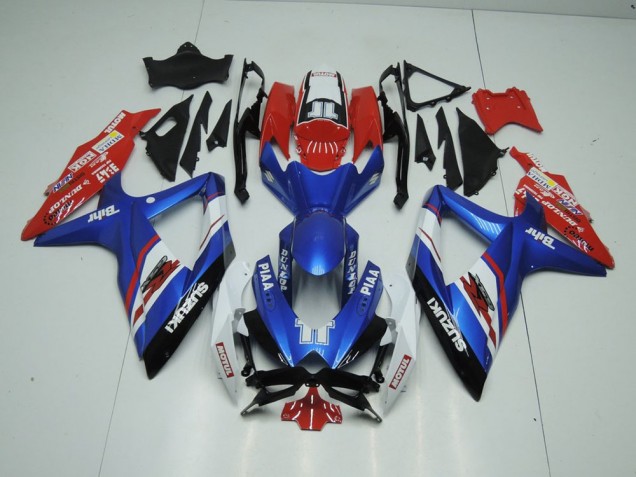 Bleu et Rouge Carénage Moto GSXR 1000 K9 09-16 Bleu et Rouge Carénage Moto GSXR 1000 K9 09-16