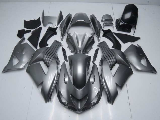 Brillant Gris Carénage Moto ZX14R ZZR 1400 06-11 Brillant Gris Carénage Moto ZX14R ZZR 1400 06-11