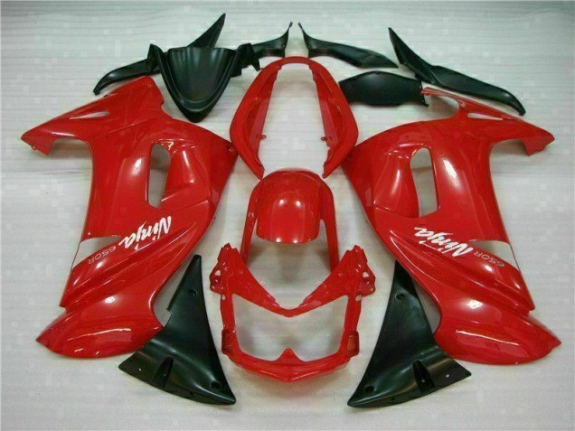 Brillant Rouge Carénage Moto EX650 06-08
