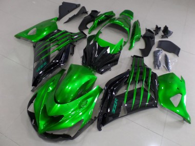 Candy Vert et Noir Carénage Moto ZX14R ZZR 1400 12-21