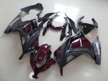 Dark Rouge et Gris Carénage Moto ZX 300R 13-16