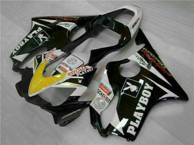 Jaune Argent Noir Playboy Carénage Moto CBR 600 F4i 01-03 Jaune Argent Noir Playboy Carénage Moto CBR 600 F4i 01-03