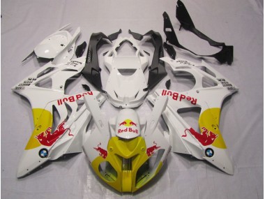 Jaune Blanc Red Bull Carénage Moto S1000RR 09-14