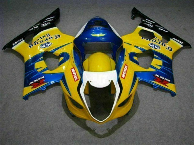 Jaune Bleu Carénage Moto GSXR 1000 K3 03-04 Jaune Bleu Carénage Moto GSXR 1000 K3 03-04